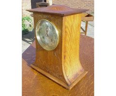 C. F. A Voysey for Liberty & Co. A Liberty & Co. Oak mantel clock - Thumbnail 2