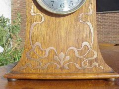 C. F. A Voysey for Liberty & Co. A Liberty & Co. Oak mantel clock - Thumbnail 4