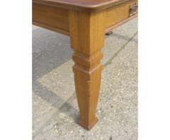 A Good Quality Robust Arts & Crafts Oak Two-Drawer Desk - Thumbnail 3