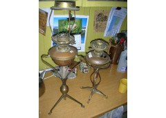 W. A. S. Benson. Two Arts & Crafts oil lamps - Thumbnail 2