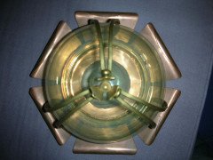 An Arts & Crafts ceiling light with original vaseline shade called 'The Malvern' - Thumbnail 2