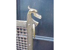 A Well-Crafted Fire Screen with Dragon Style Heads - Thumbnail 3