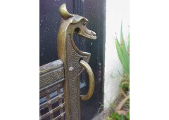 A Well-Crafted Fire Screen with Dragon Style Heads - Thumbnail 5