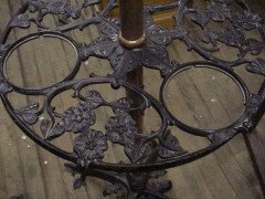 W. A. S. Benson. Rare Arts & Crafts copper brass and cast iron standard oil lamp - Thumbnail 4