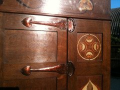 Bath Cabinet Makers. Arts & Crafts Oak hall cupboard in the Glasgow Style - Thumbnail 18
