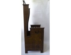 A rare and very progressive Arts & Crafts Oak Armchair in the pure Glasgow style - Thumbnail 4