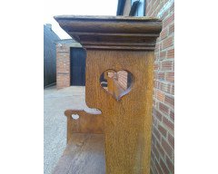 Leonard Wyburd for Liberty & Co. A rare Liberty & Co. Arts & Crafts Oak settle - Thumbnail 4