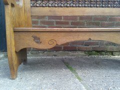 Leonard Wyburd for Liberty & Co. A rare Liberty & Co. Arts & Crafts Oak settle - Thumbnail 9