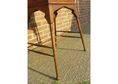 Liberty & Co., a Rare Arts and Crafts Oak Bureau with Moorish Details - Thumbnail 10