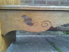 Leonard Wyburd for Liberty & Co. A rare Liberty & Co. Arts & Crafts Oak settle - Thumbnail 10