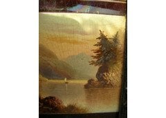 A late Victorian or early Edwardian fire insert with painted scenes to the tiles - Thumbnail 7