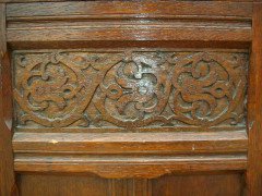 A Well-Crafted Gothic Revival Oak Knee Hole Partners Desk - Thumbnail 5