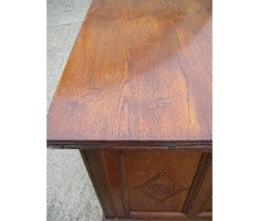 A Well-Crafted Gothic Revival Oak Knee Hole Partners Desk - Thumbnail 13