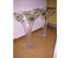 A pair of Arts & Crafts glass vase - Thumbnail 2