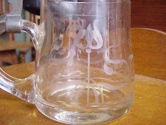 A Continental Art Nouveau Flagon with Engraved Stylised Whiplash Details & Pewter Lid - Thumbnail 4