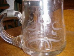 A Continental Art Nouveau Flagon with Engraved Stylised Whiplash Details & Pewter Lid - Thumbnail 5