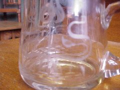 A Continental Art Nouveau Flagon with Engraved Stylised Whiplash Details & Pewter Lid - Thumbnail 8