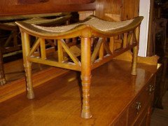 Liberty & Co. A rare Liberty & Co. walnut duet Thebes stool - Thumbnail 2