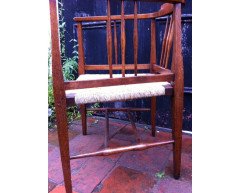 A stylish Arts & Crafts Glasgow style Armchair fully restored and professionaly re-rushed. - Thumbnail 5