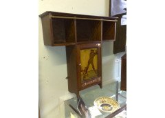 Shapland & Petter. A wall cabinet with Golfing panel and copper strap hinges - Thumbnail 2