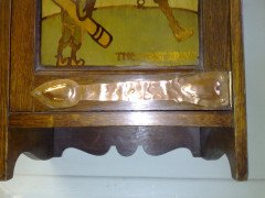 Shapland & Petter. A wall cabinet with Golfing panel and copper strap hinges - Thumbnail 4