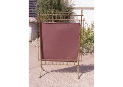 A Well-Crafted Aesthetic Movement Brass Fire Screen - Thumbnail 2