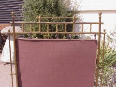 A Well-Crafted Aesthetic Movement Brass Fire Screen - Thumbnail 3