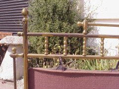 A Well-Crafted Aesthetic Movement Brass Fire Screen - Thumbnail 4