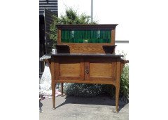 Harris Lebus retailed by Liberty & Co. An Arts & Crafts Oak washstand - Thumbnail 1