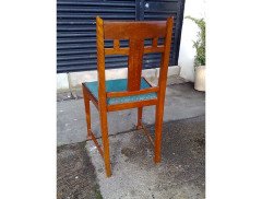 A set of four Arts & Crafts Oak dining chairs - Thumbnail 10