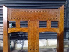 A set of four Arts & Crafts Oak dining chairs - Thumbnail 12