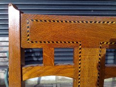 A set of four Arts and Crafts oak dining chairs - Thumbnail 13