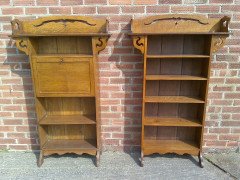 Liberty & Co., A Good Quality Arts & Crafts Golden Oak Bookcase & Matching Bureau Bookcase - Thumbnail 2