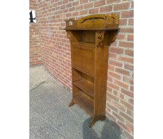 Liberty & Co., A Good Quality Arts & Crafts Golden Oak Bookcase & Matching Bureau Bookcase - Thumbnail 4
