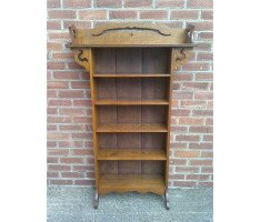 Liberty & Co., A Good Quality Arts & Crafts Golden Oak Bookcase & Matching Bureau Bookcase - Thumbnail 9