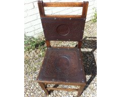 Rare Art Nouveau side chair with a beautiful Art Nouveau maiden - Thumbnail 3