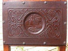 Rare Art Nouveau side chair with a beautiful Art Nouveau maiden - Thumbnail 5