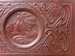 Rare Art Nouveau side chair with a beautiful Art Nouveau maiden - Thumbnail 6