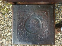 Rare Art Nouveau side chair with a beautiful Art Nouveau maiden - Thumbnail 8