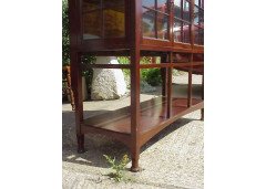 E. A. Taylor for Wylie & Lochhead. An Arts & Crafts display/sideboard with green glass Voysey style tree details - Thumbnail 10