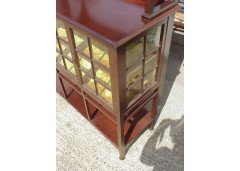 E. A. Taylor for Wylie & Lochhead. An Arts & Crafts display/sideboard with green glass Voysey style tree details - Thumbnail 12