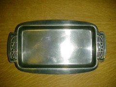 Archibald Knox for Liberty and Co. A pewter pen or card tray - Thumbnail 1