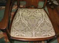 William Birch retailed by Liberty & Co. An inlaid mahogany Armchair - Thumbnail 3