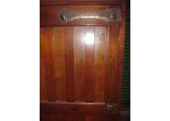 Liberty & Co. A walnut hall robe with fantastic hand formed copper handle - Thumbnail 2
