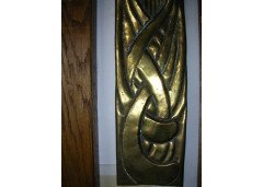 Rare pair of Seccessionist brass brackets depicting Glasgow Style Maidens - Thumbnail 4