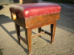 A Pair of Arts & Crafts Adjustable Walnut Piano Stools. - Thumbnail 2
