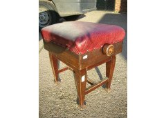 A Pair of Arts & Crafts Adjustable Walnut Piano Stools. - Thumbnail 3