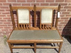 Wylie & Lochhead. Five Glasgow School Oak Benches with Shaped Back Rests - Thumbnail 2