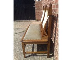 Wylie & Lochhead. Five Glasgow School Oak Benches with Shaped Back Rests - Thumbnail 3