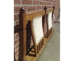 Wylie & Lochhead. Five Glasgow School Oak Benches with Shaped Back Rests - Thumbnail 4